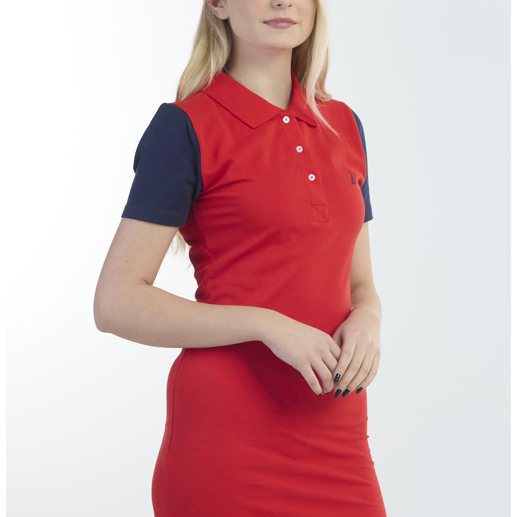 שמלת פולו עם לוגו נאוטיקה לנשים | Nautica