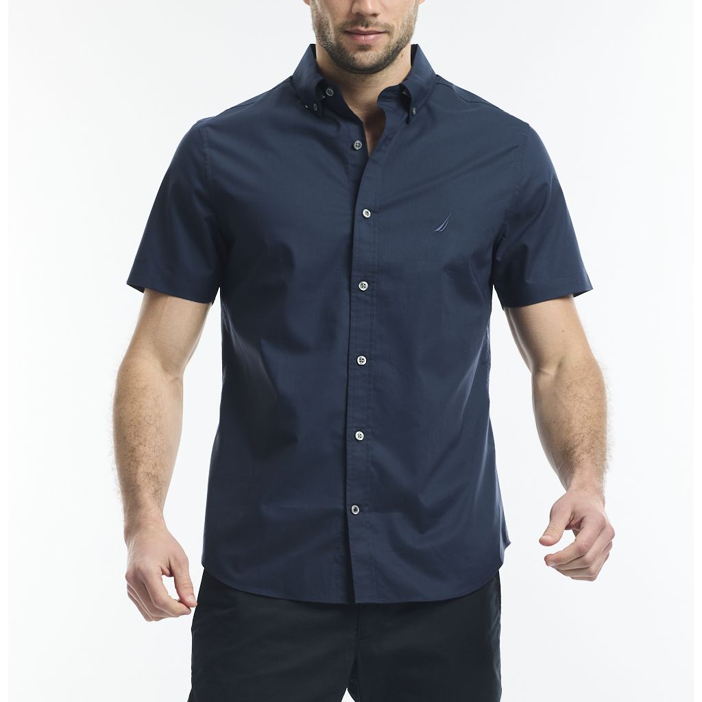 חולצה מכופתרת עם רקמת לוגו TAILORED FIT