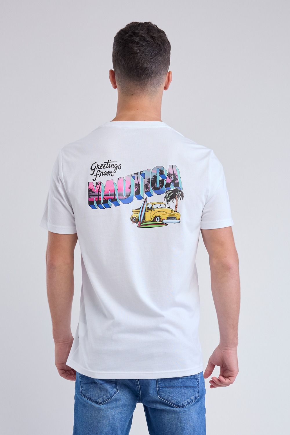 טי שירט עם הדפס Nautica לגברים