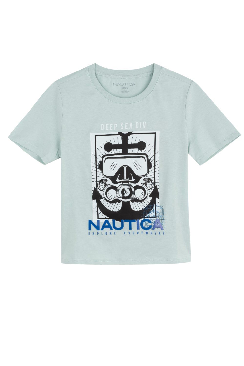 טי שירט עם הדפס Nautica לילדים