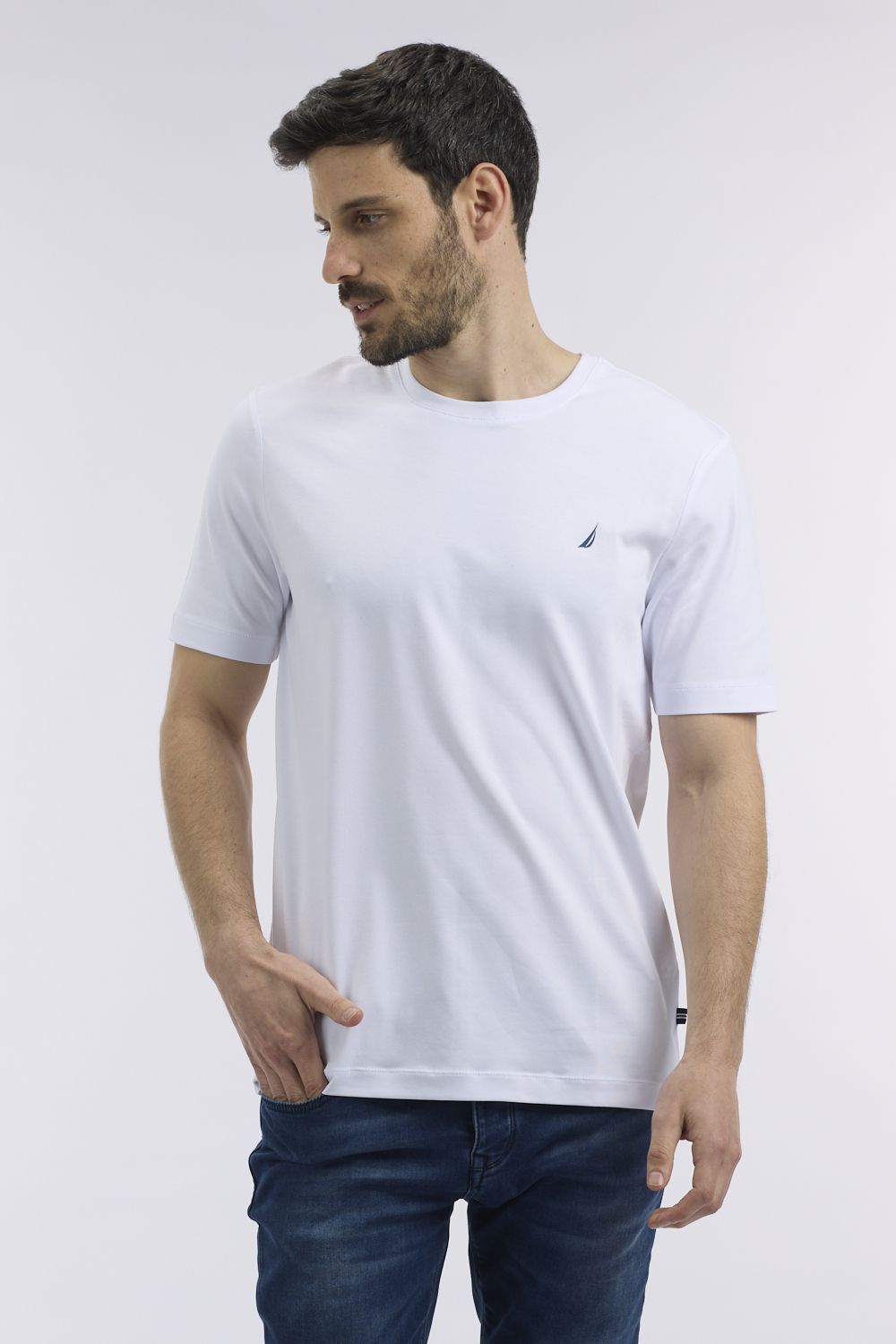 טי שירט עם מיני לוגו נאוטיקה לגבר