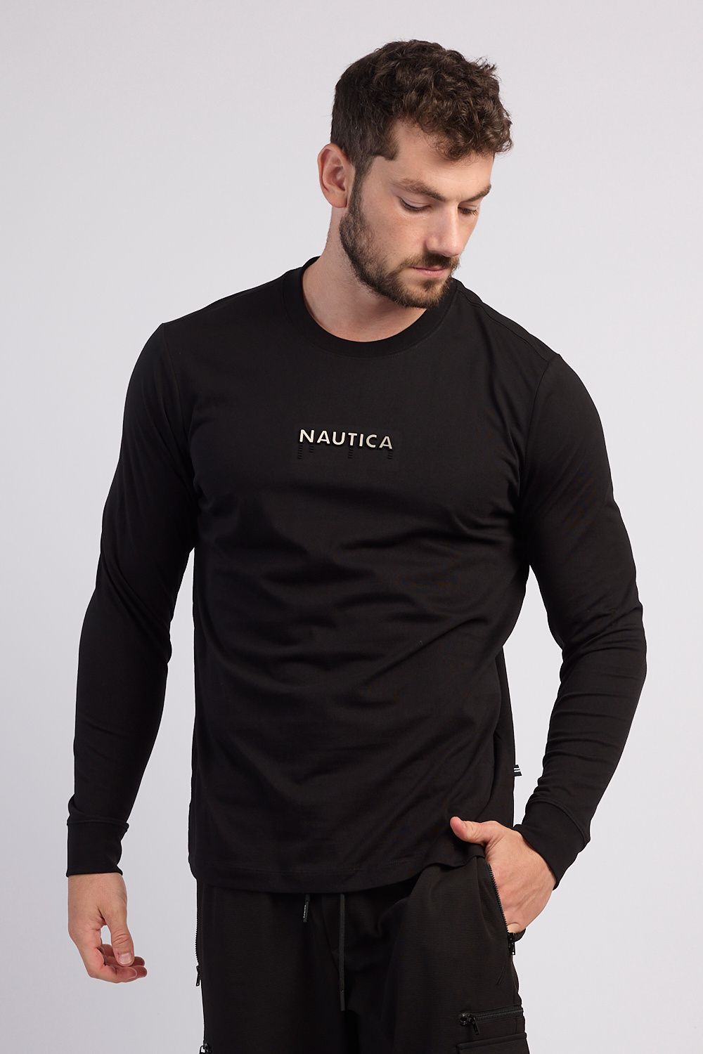 חולצת טי שרוול ארוך לגברים Nautica