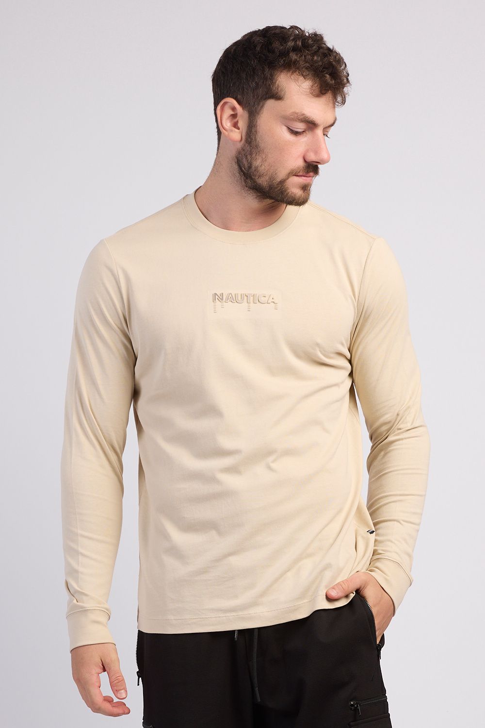 חולצת טי שרוול ארוך לגברים Nautica
