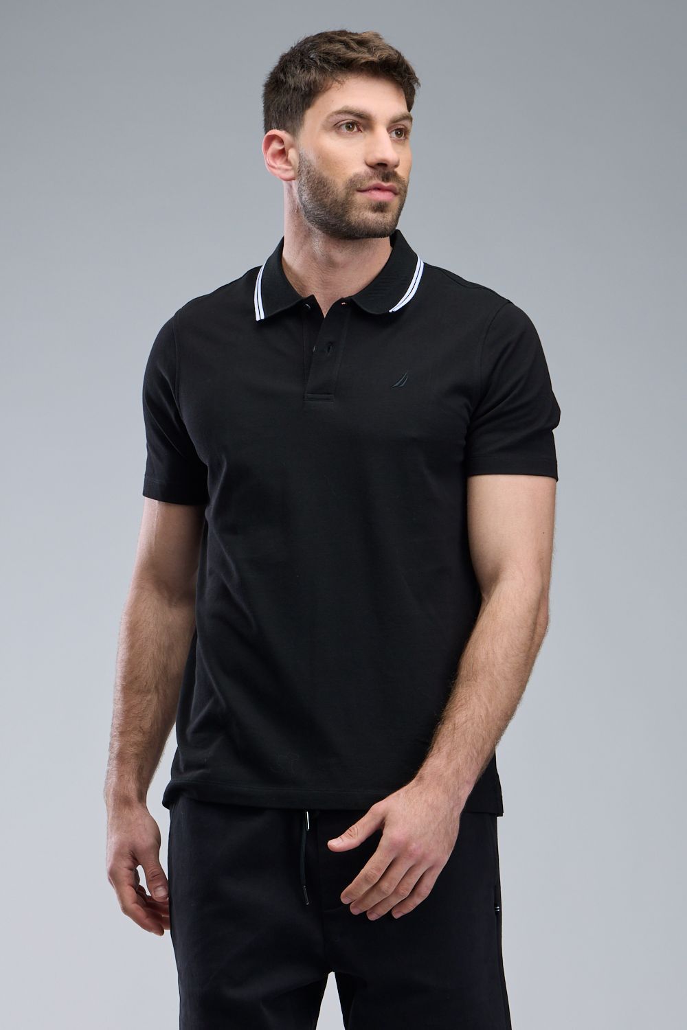 חולצת פולו Nautica עם לוגו רקום לגברים