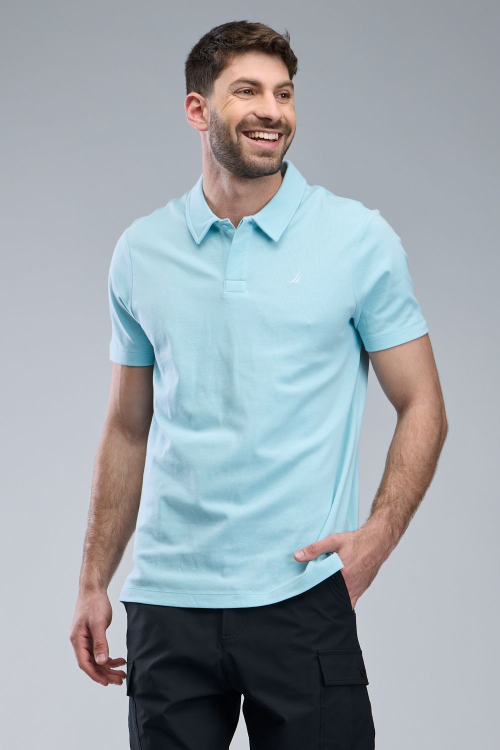 חולצת פולו Nautica עם לוגו רקום לגברים