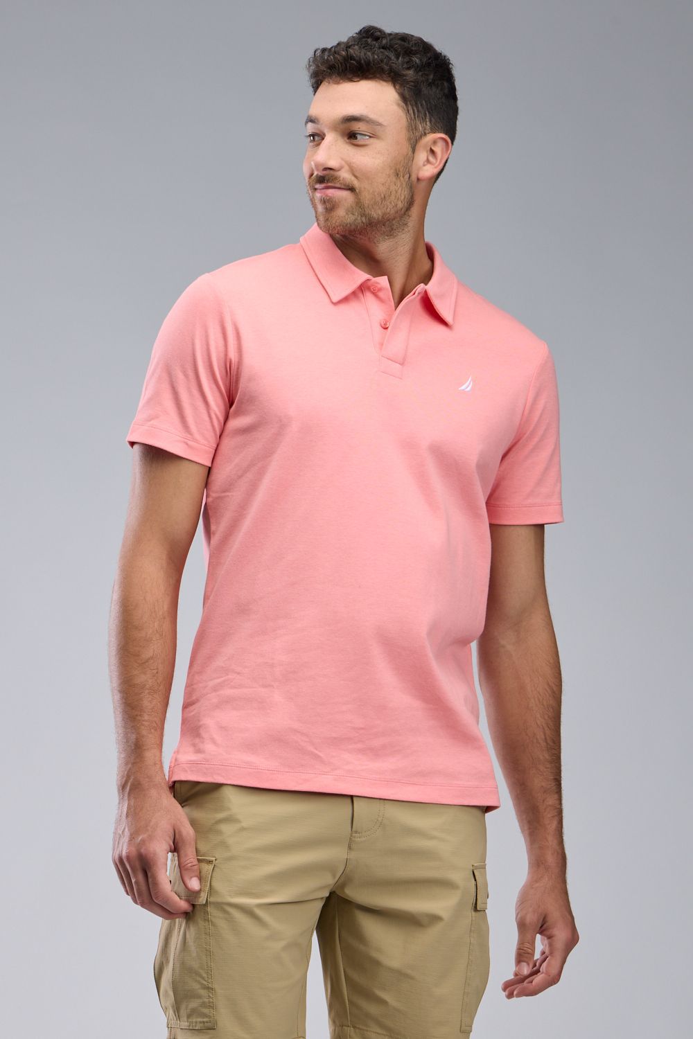 חולצת פולו Nautica עם לוגו רקום לגברים