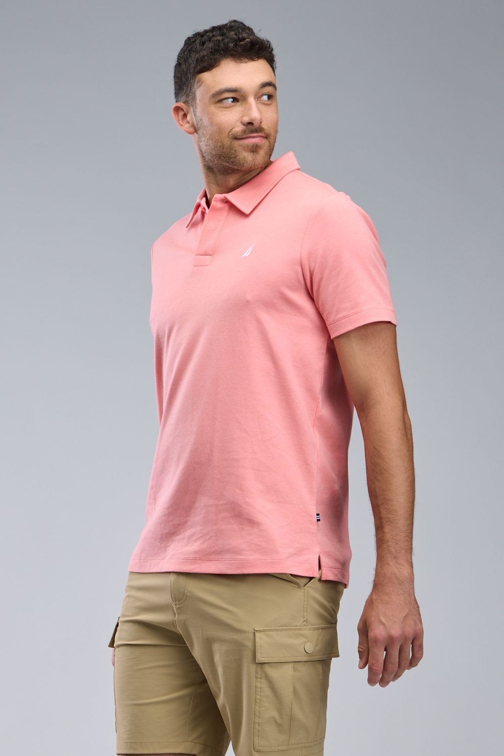 חולצת פולו Nautica עם לוגו רקום לגברים