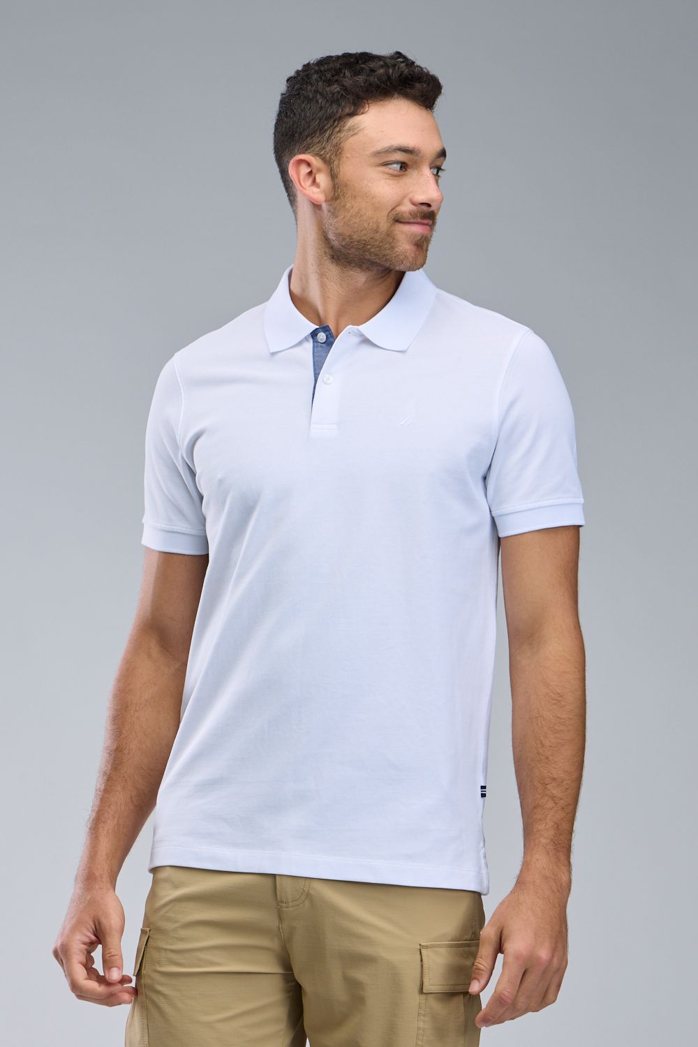 חולצת פולו Nautica עם לוגו רקום לגברים