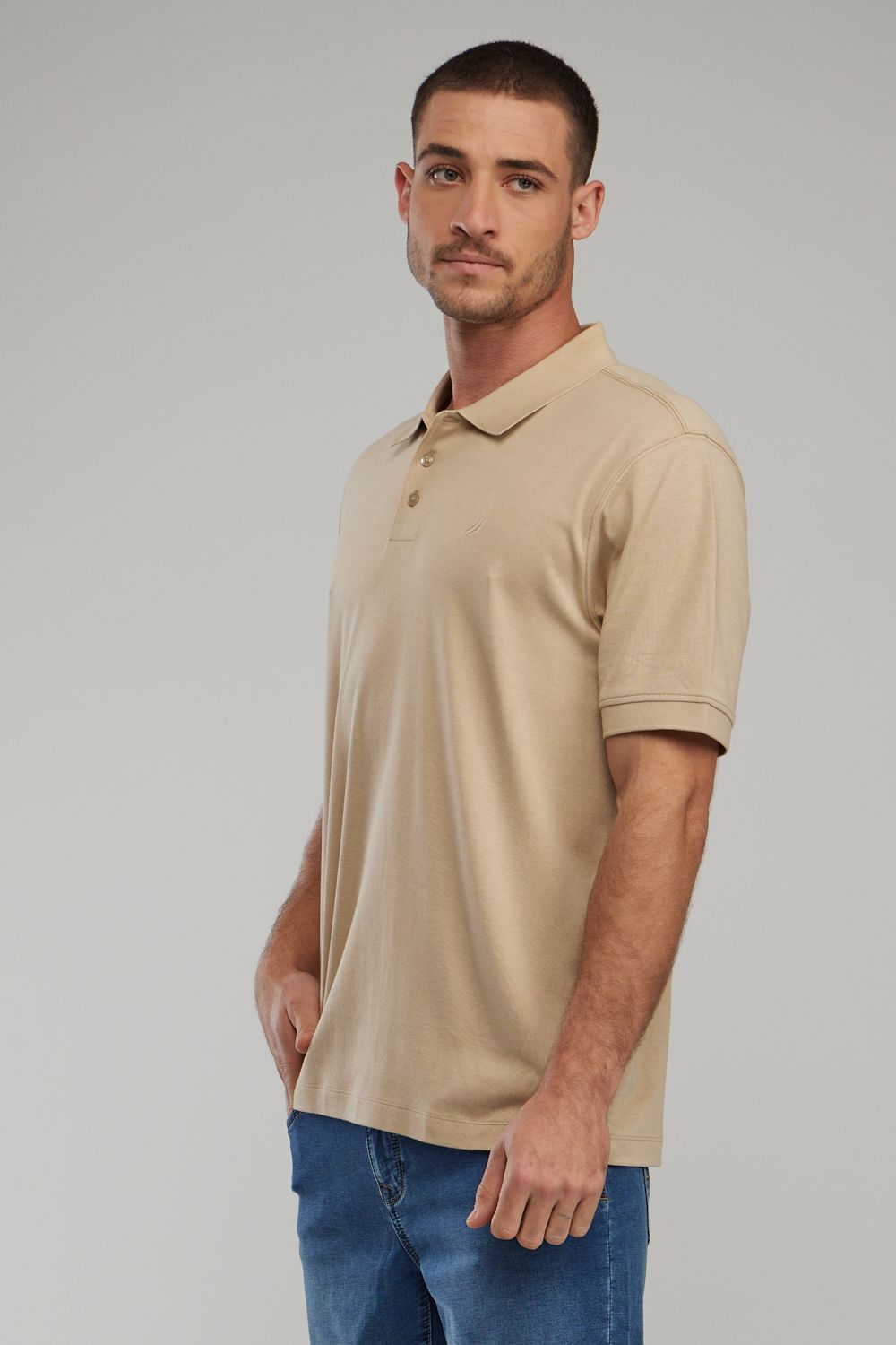 חולצת פולו Nautica לגברים עם לוגו רקום