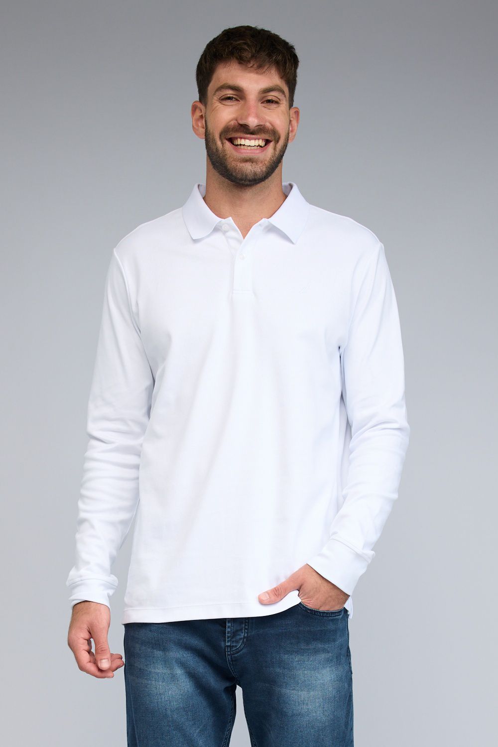 חולצת פולו Nautica ארוכה לגברים