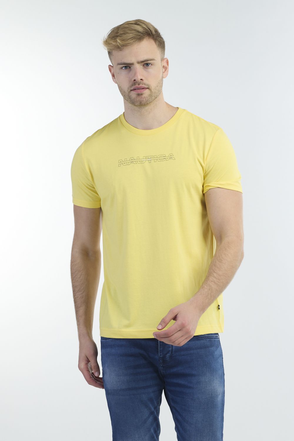 חולצה קצרה לגברים עם לוגו נאוטיקה