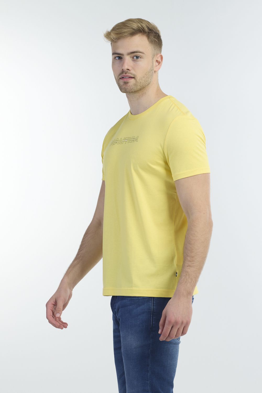חולצה קצרה לגברים עם לוגו נאוטיקה