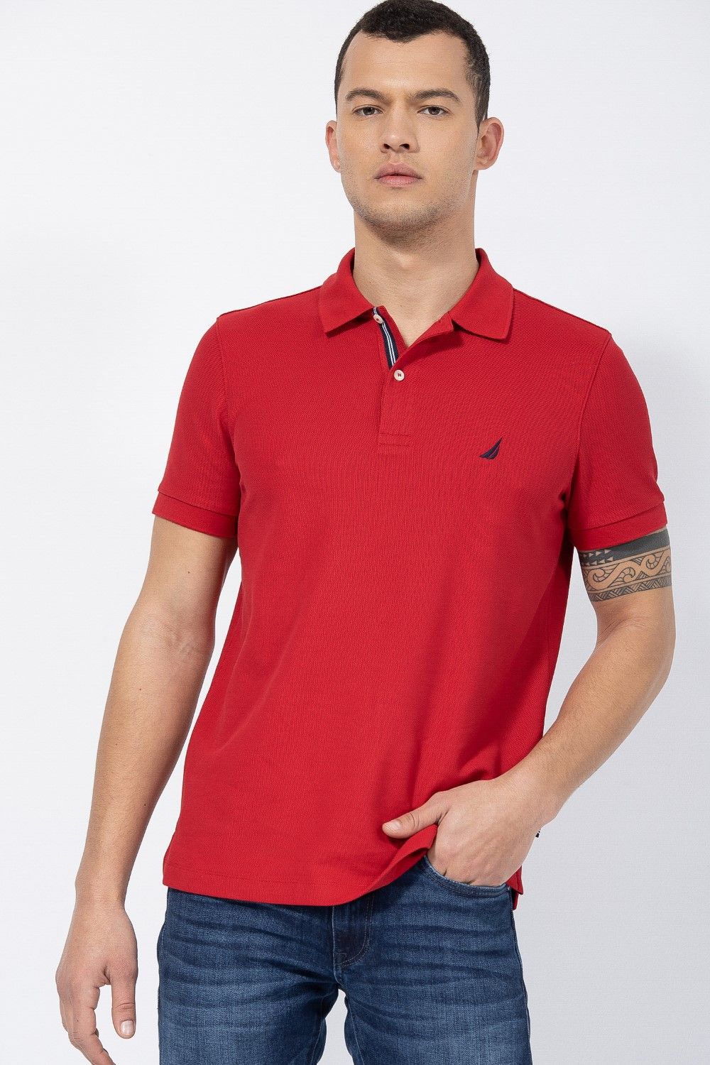 חולצת פולו SLIM FIT עם רקמת לוגו
