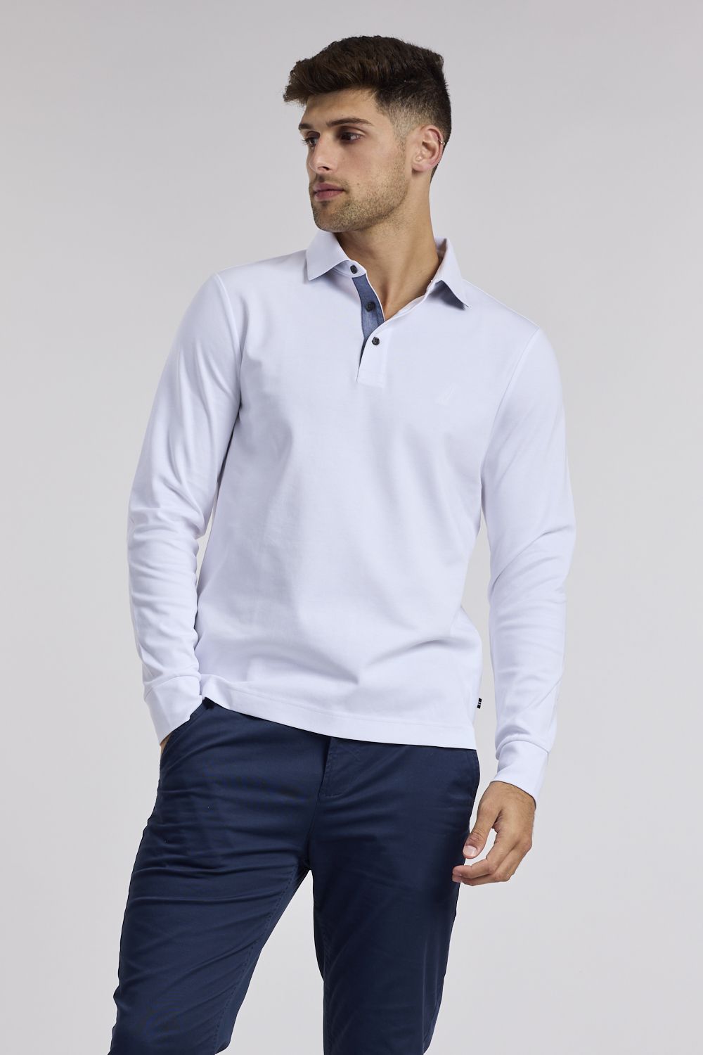 חולצת פולו שרוולים ארוכים SLIM FIT