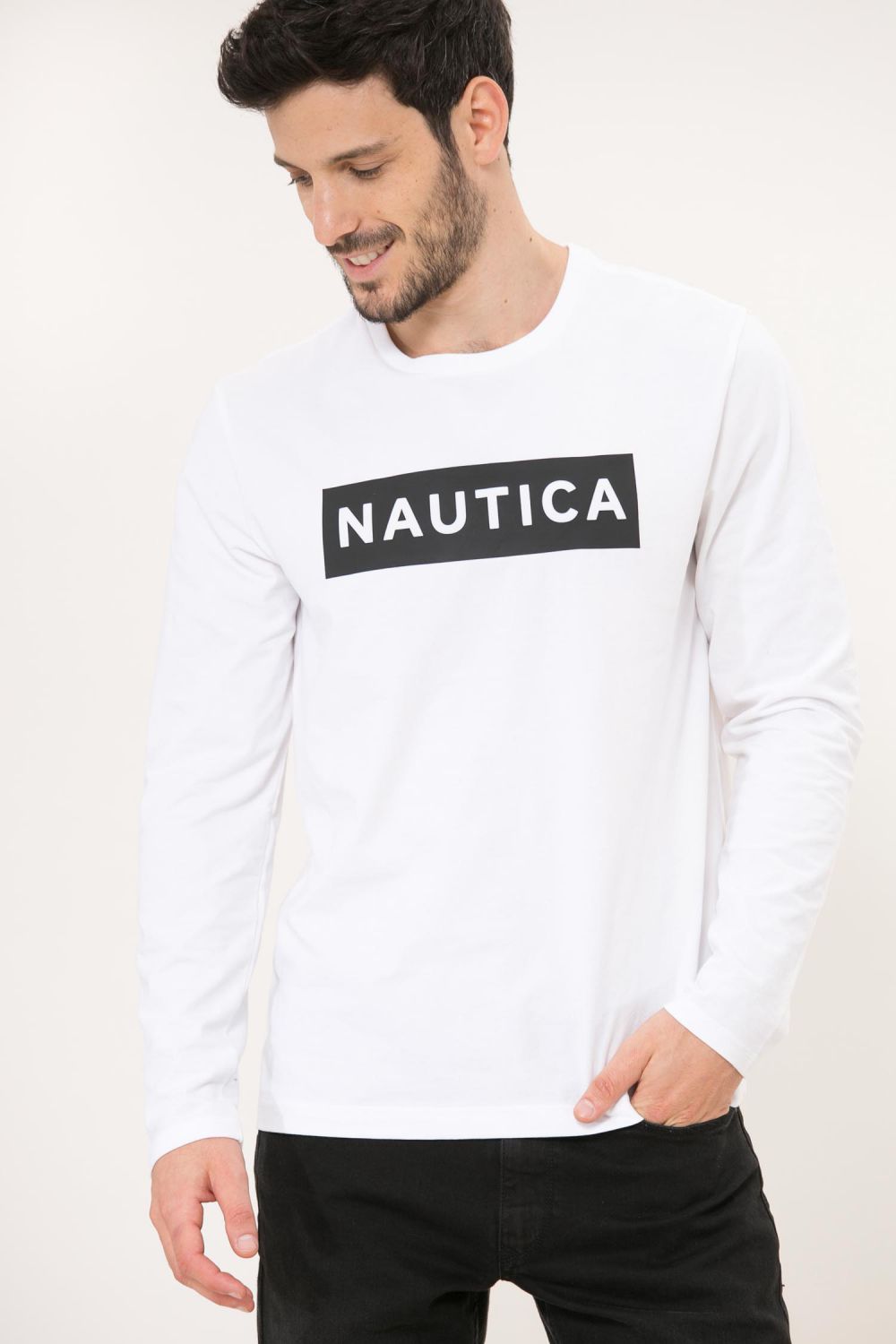 חולצת טריקו בשילוב הדפס NAUTICA
