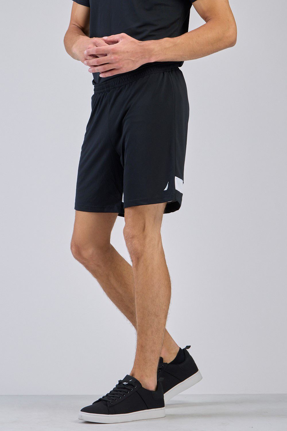 מכנסי אימון עם עיצוב ”פס” לגבר