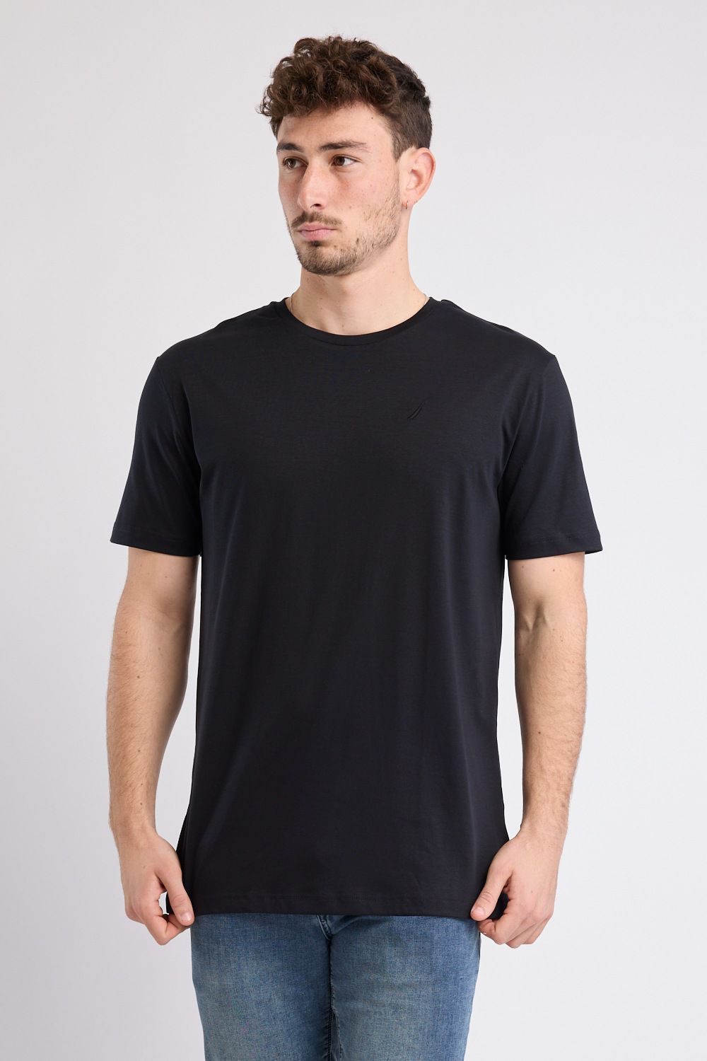 טי שירט קצרה עם לוגו Nautica לגברים