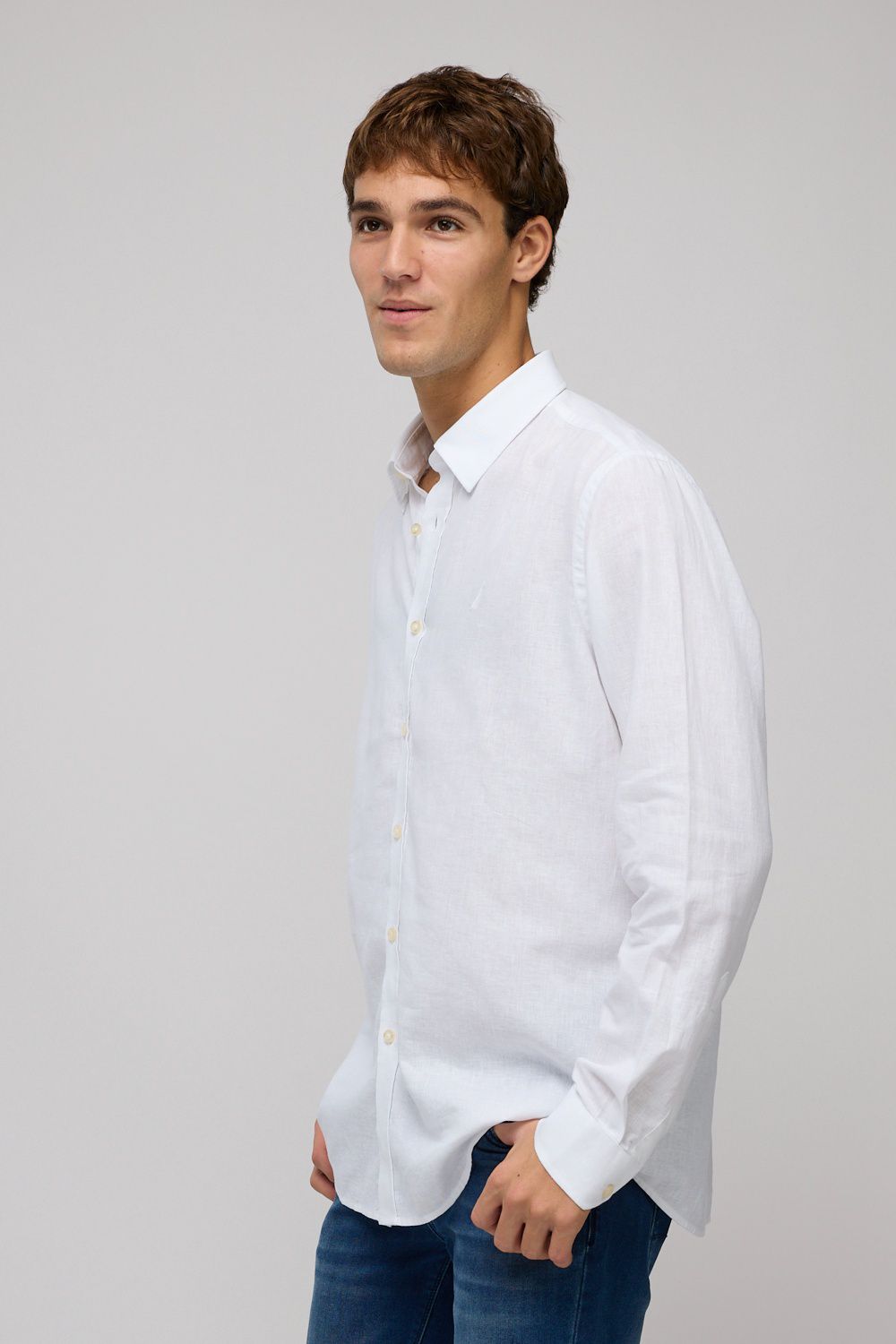 חולצה מכופתרת ארוכה לגברים