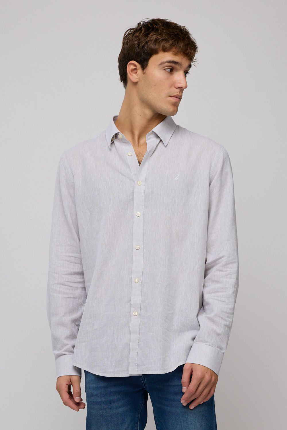 חולצה מכופתרת ארוכה לגברים