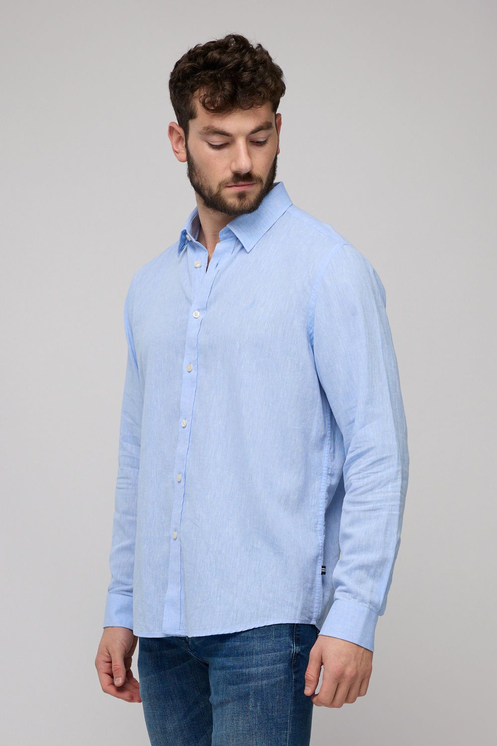 חולצה מכופתרת ארוכה לגברים