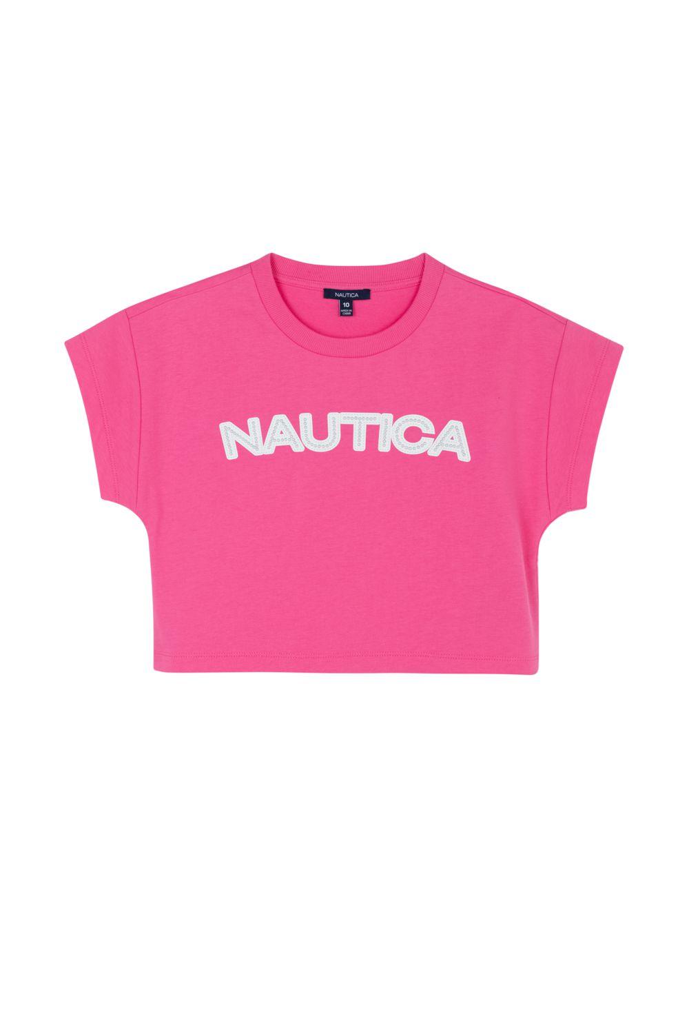 טי שירט בגזרת קרופ Nautica לילדות