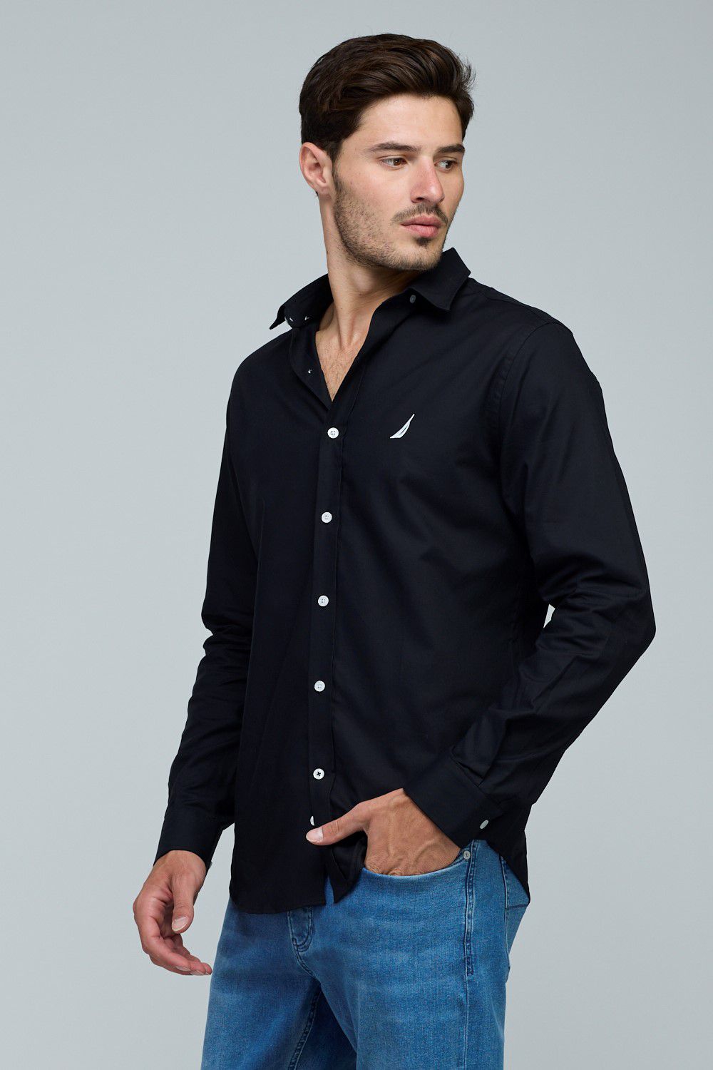 חולצה מכופתרת עם שרוולים ארוכים Nautica לגברים