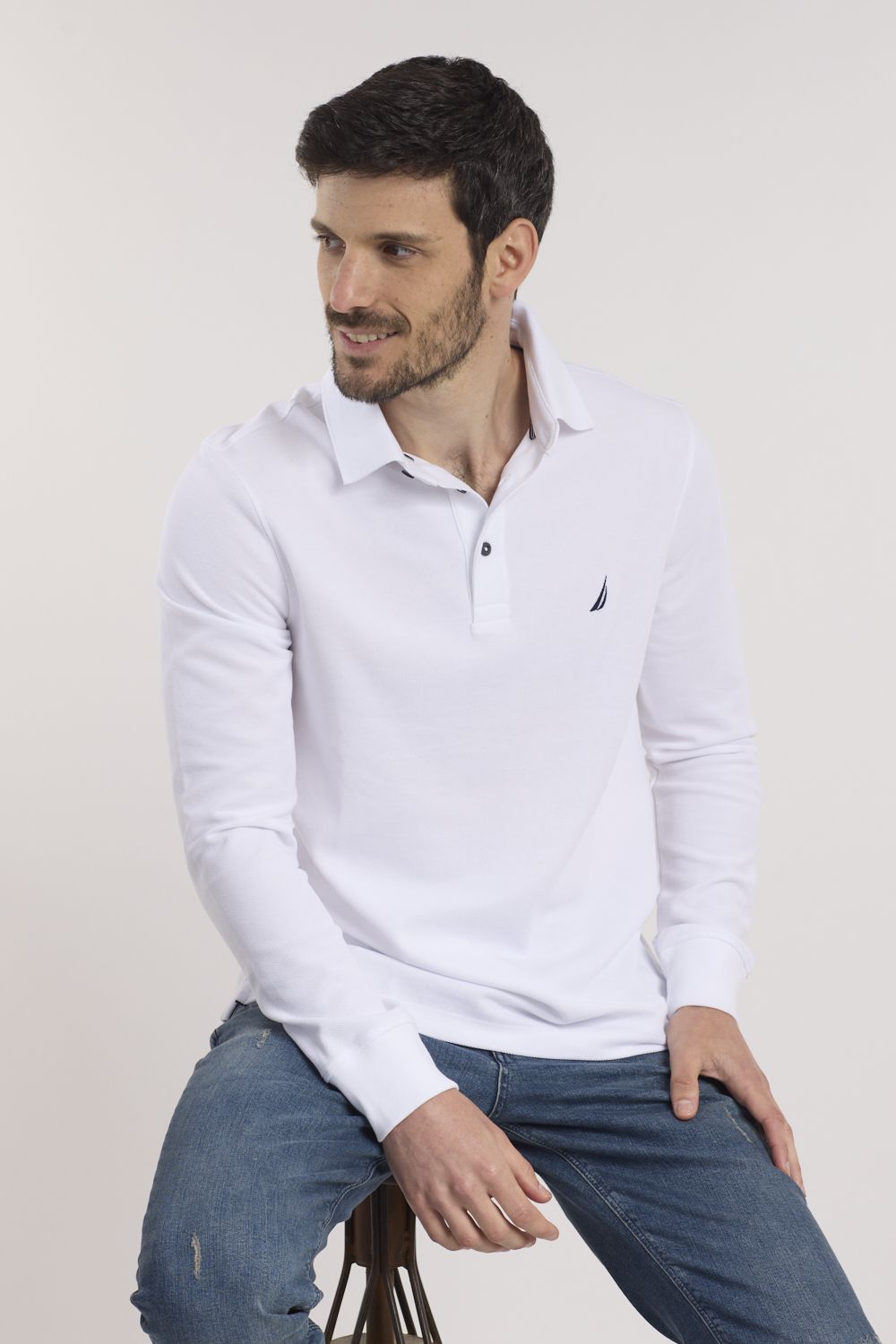חולצת פולו SLIM FIT לגבר עם רקמת לוגו