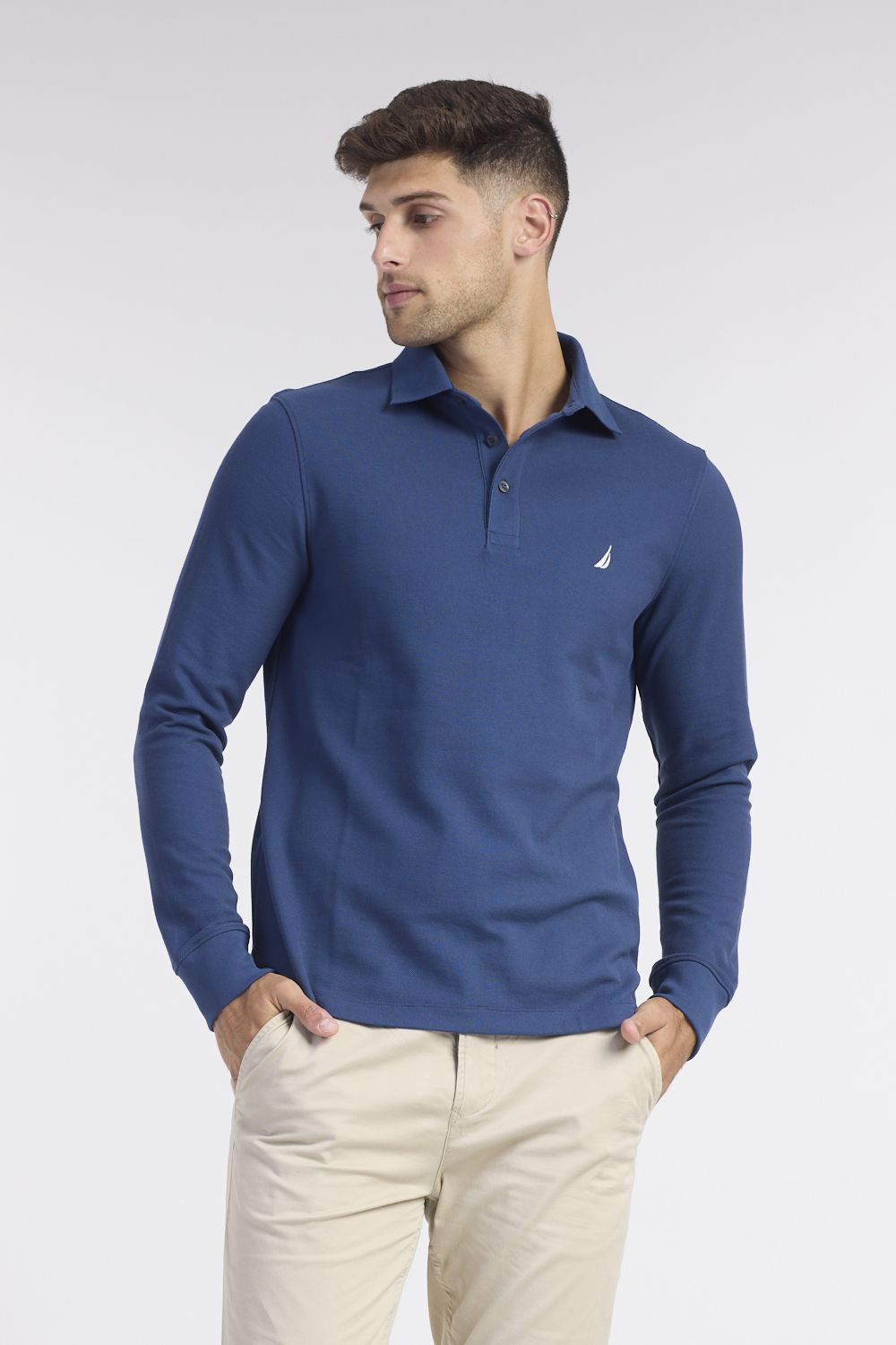 חולצת פולו SLIM FIT לגבר עם רקמת לוגו