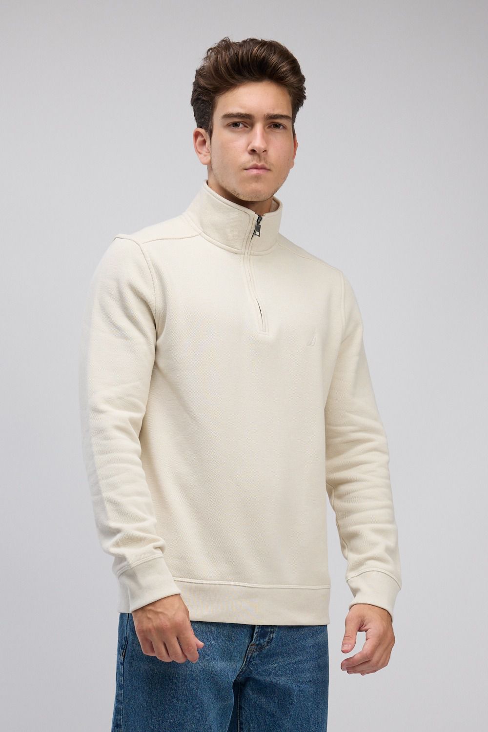 סווטשירט עם חצי רוכסן Nautica לגברים