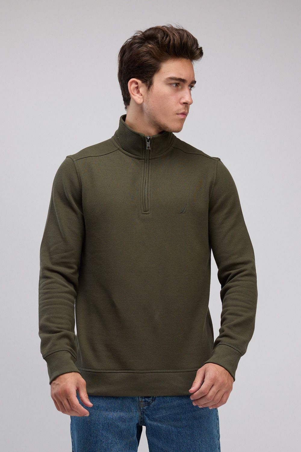 סווטשירט עם חצי רוכסן Nautica לגברים