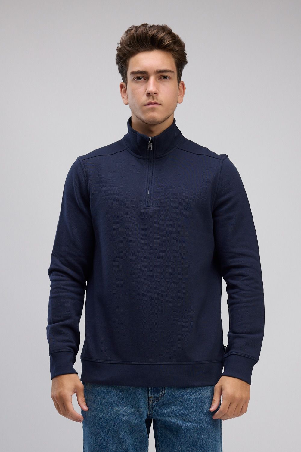 סווטשירט עם חצי רוכסן Nautica לגברים