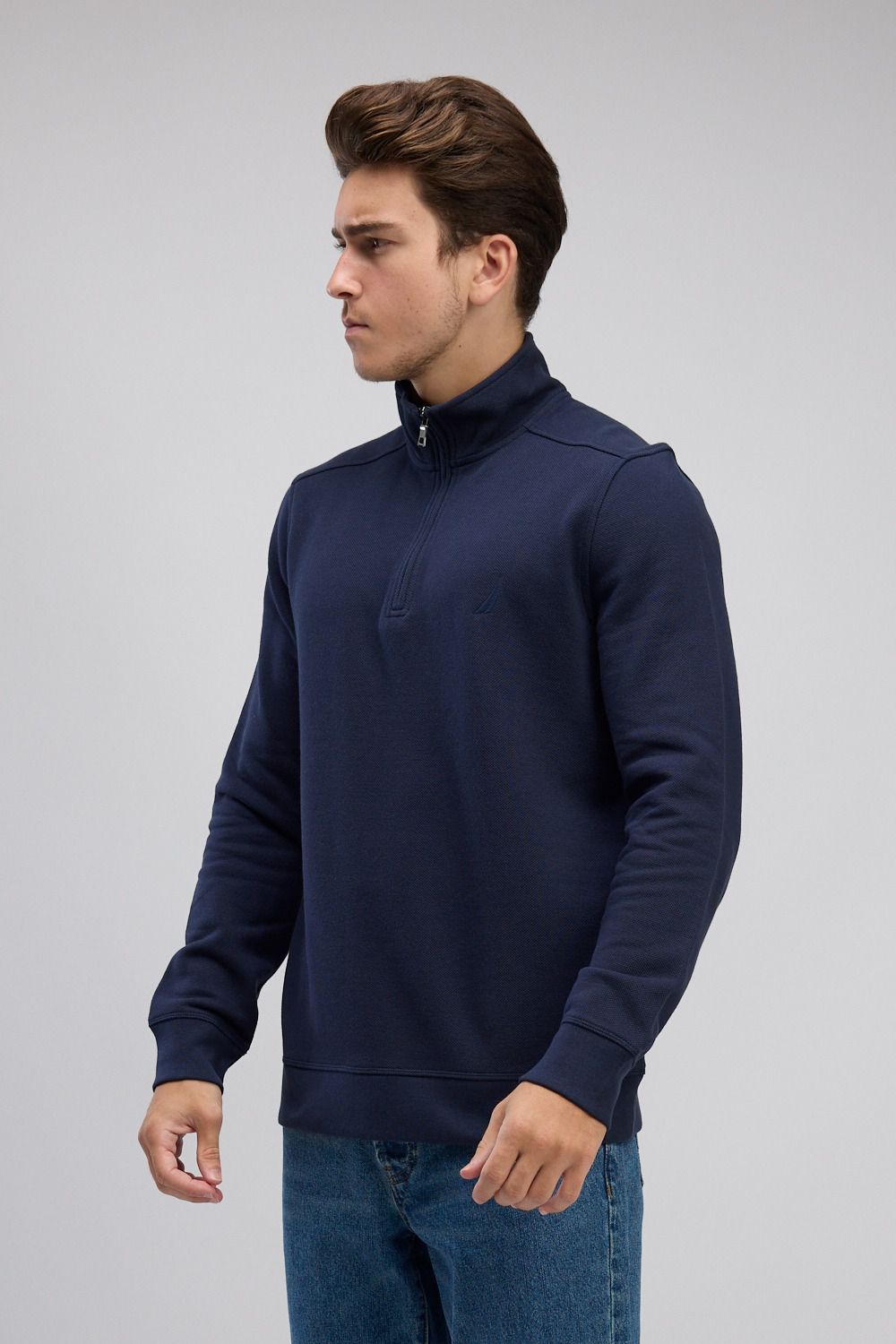 סווטשירט עם חצי רוכסן Nautica לגברים