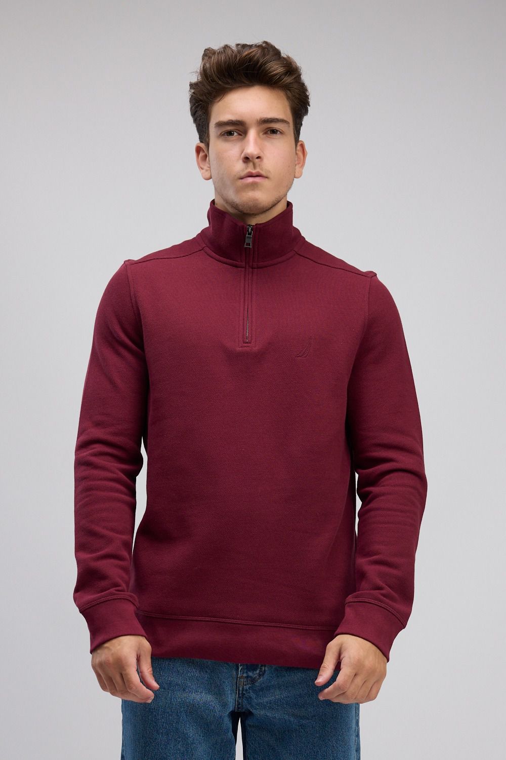 סווטשירט עם חצי רוכסן Nautica לגברים