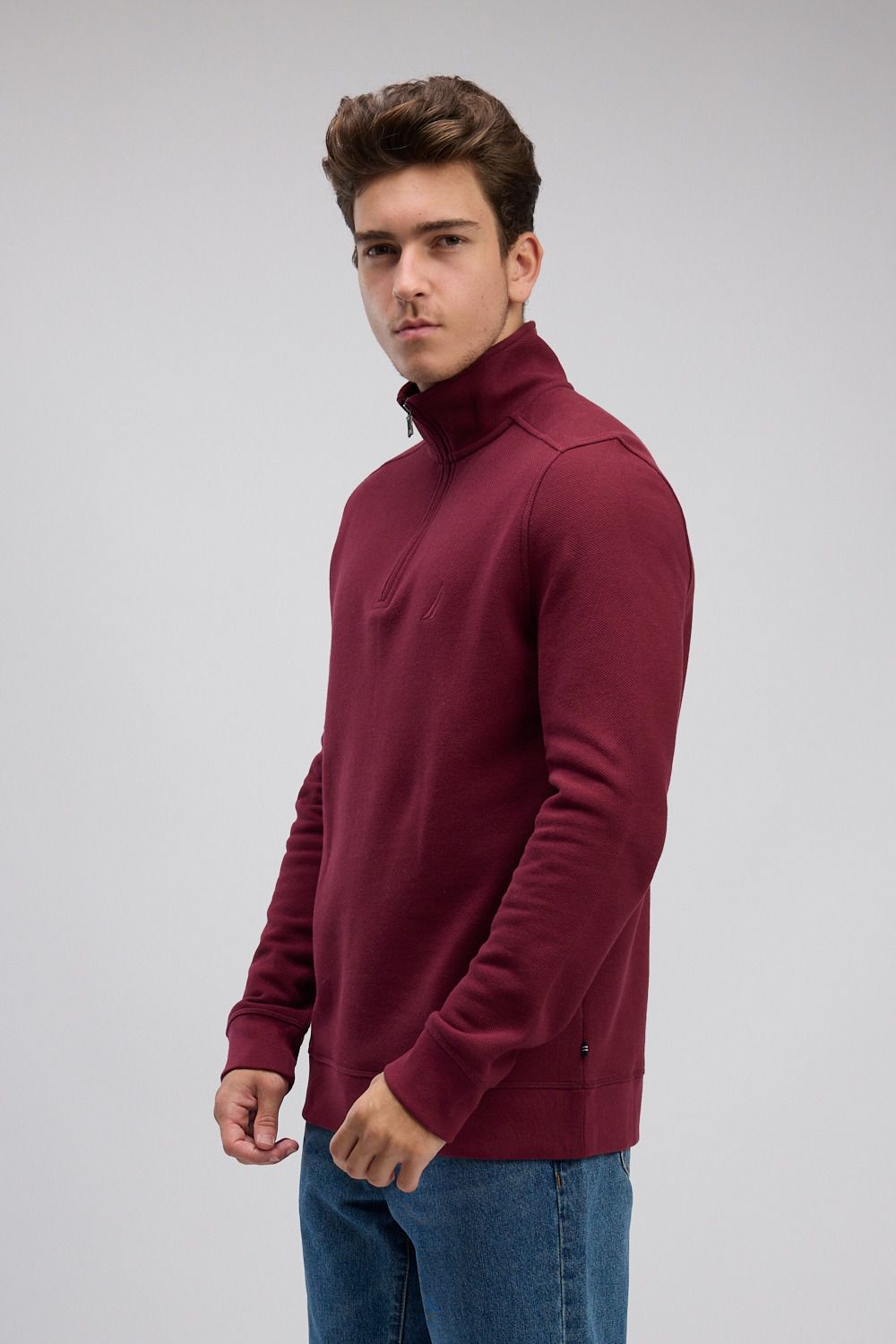 סווטשירט עם חצי רוכסן Nautica לגברים