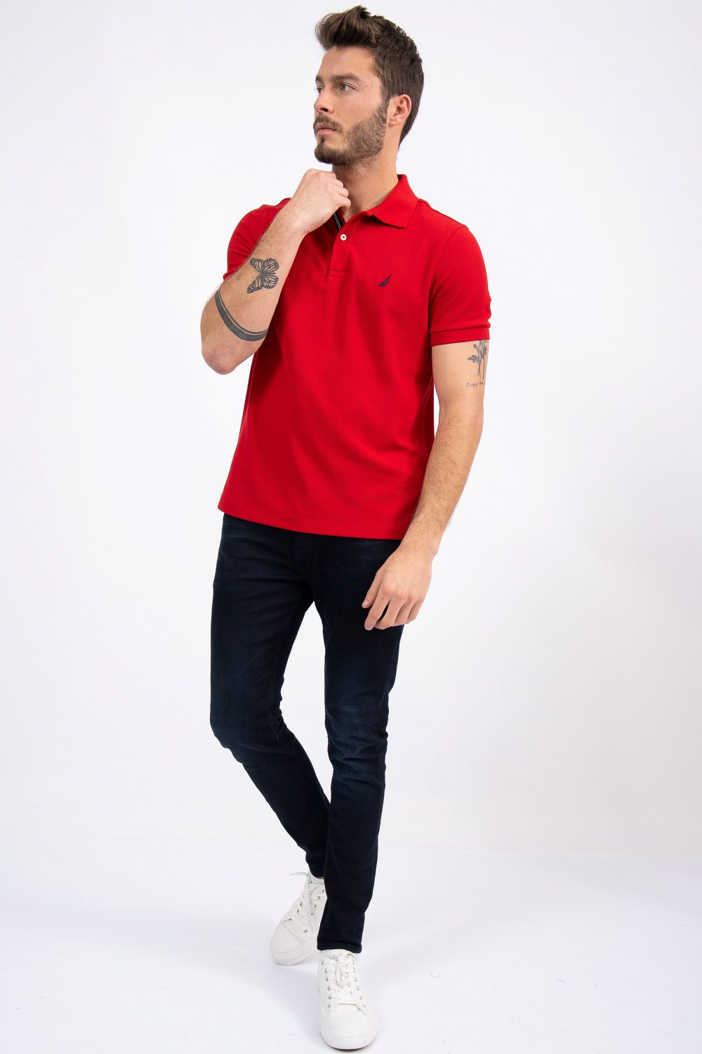 חולצת פולו SLIM FIT מבד מנדף