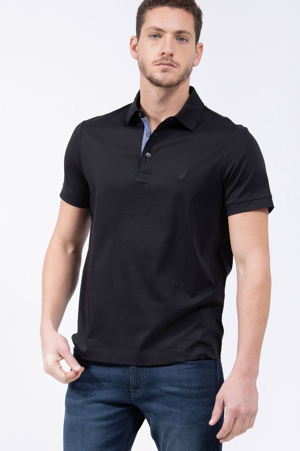 חולצת פולו כותנה בגזרת SLIM FIT