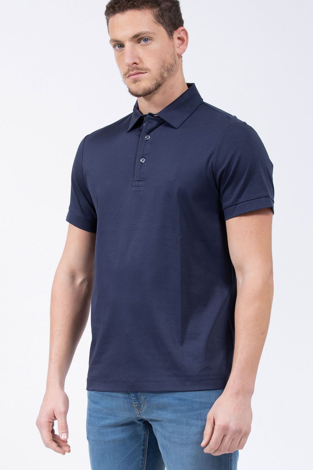 חולצת פולו כותנה בגזרת SLIM FIT