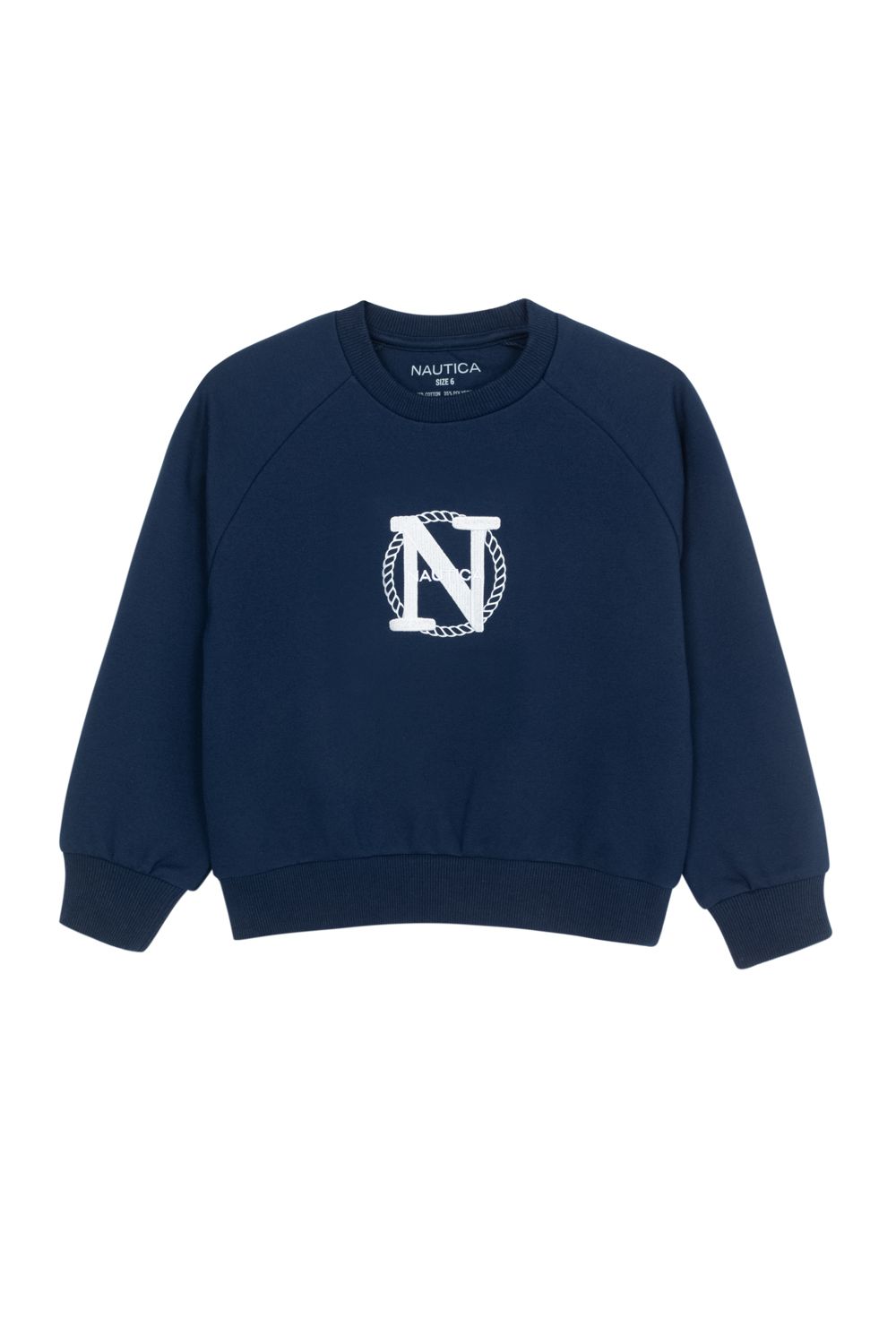 סווטשירט עם שרוולים ארוכים והדפס Nautica לילדים