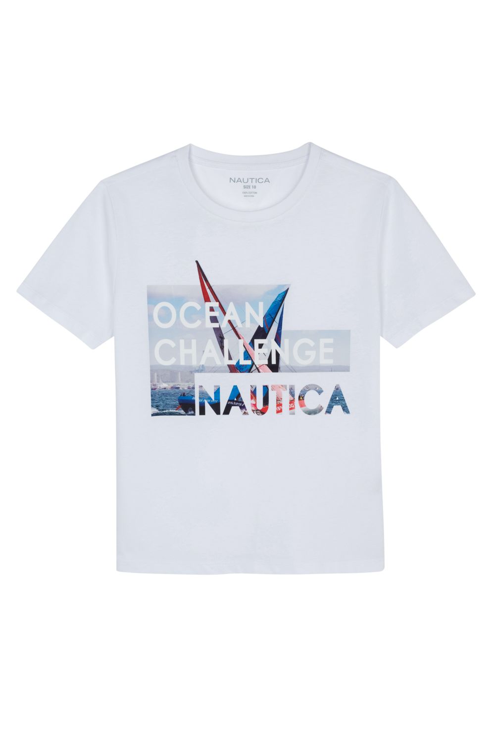 טי שירט Nautica עם הדפס לילדים