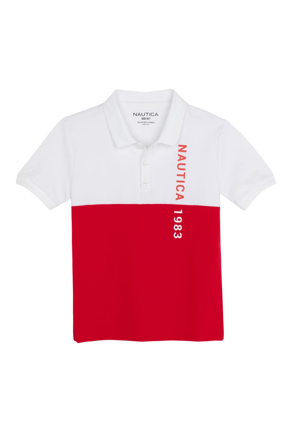 חולצת פולו קולור-בלוק עם כפתורים בצווארון לילדים (2-12)