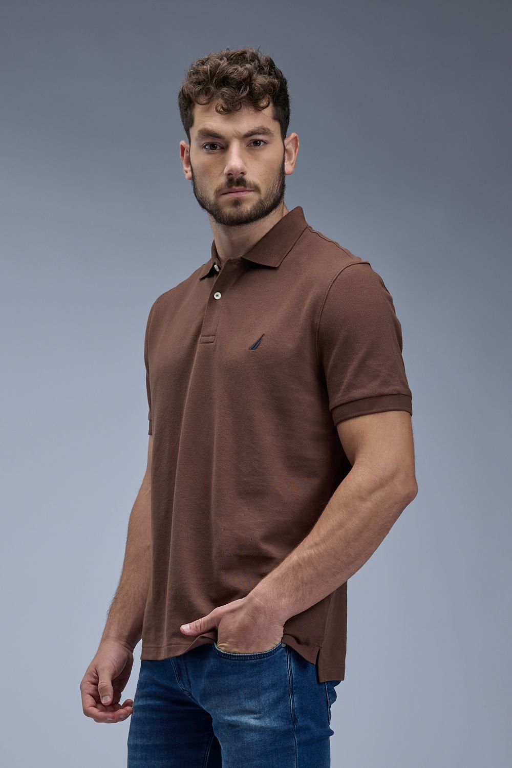 חולצת פולו קצרה עם לוגו Nautica רקום לגברים