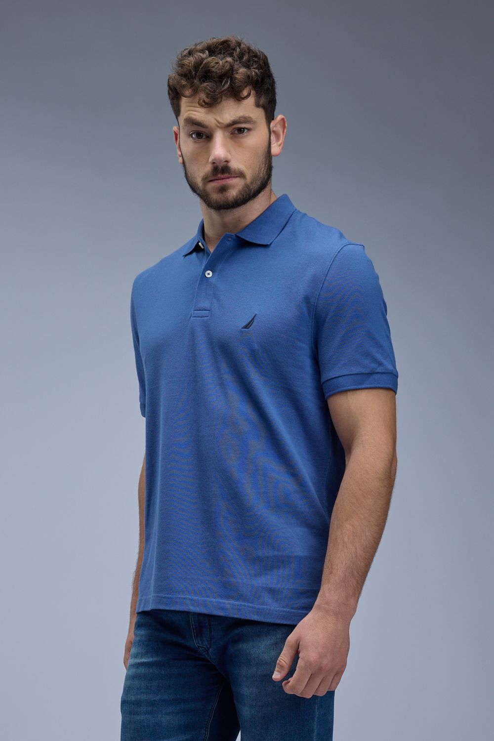 חולצת פולו קצרה עם לוגו Nautica רקום לגברים