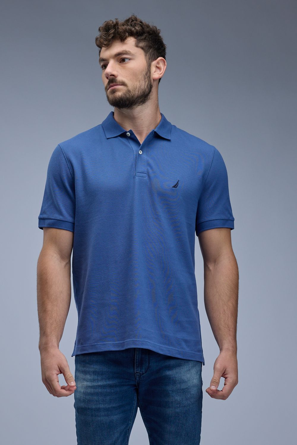 חולצת פולו קצרה עם לוגו Nautica רקום לגברים