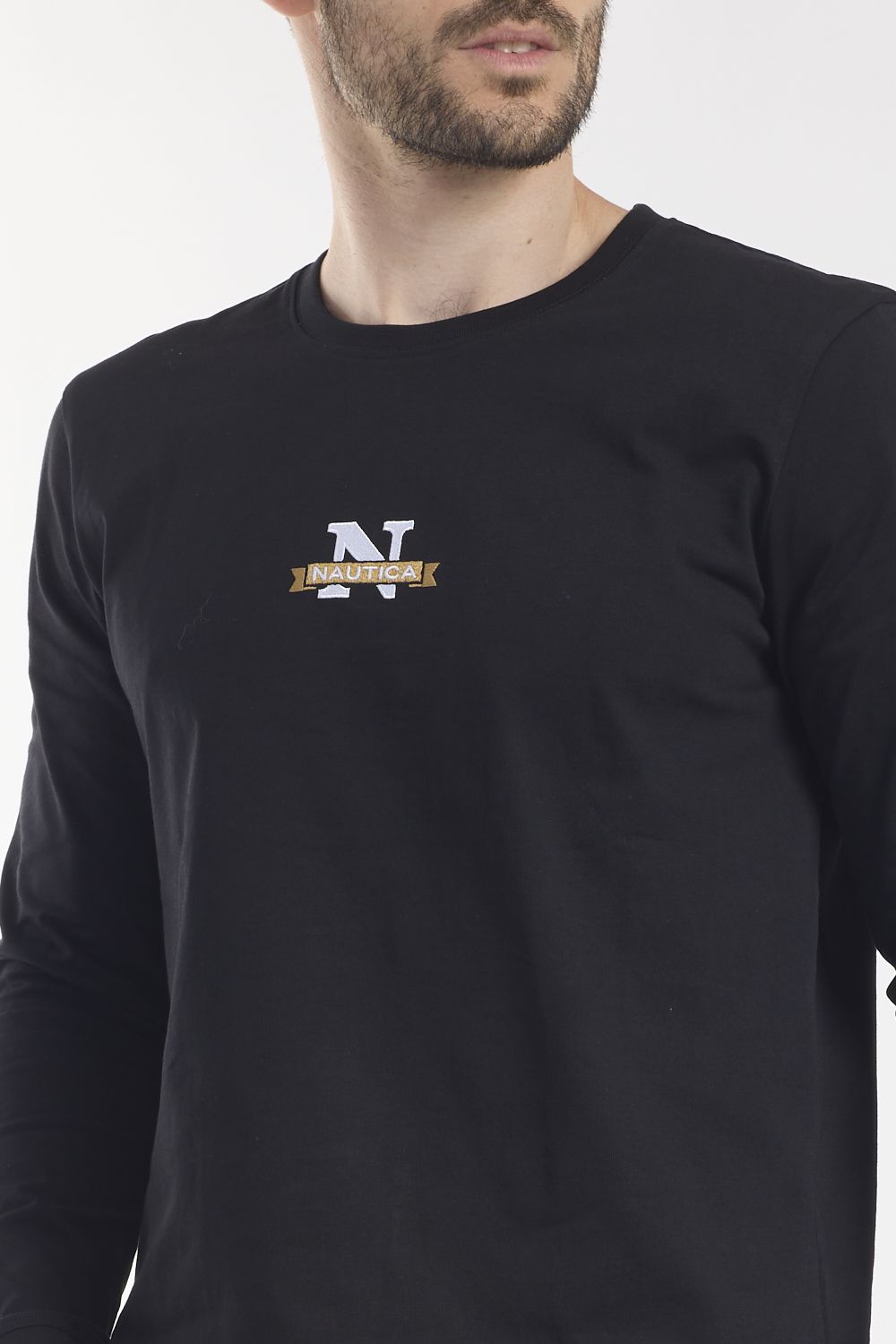 טי שירט שרוולים ארוכים ולוגו מיקרו N