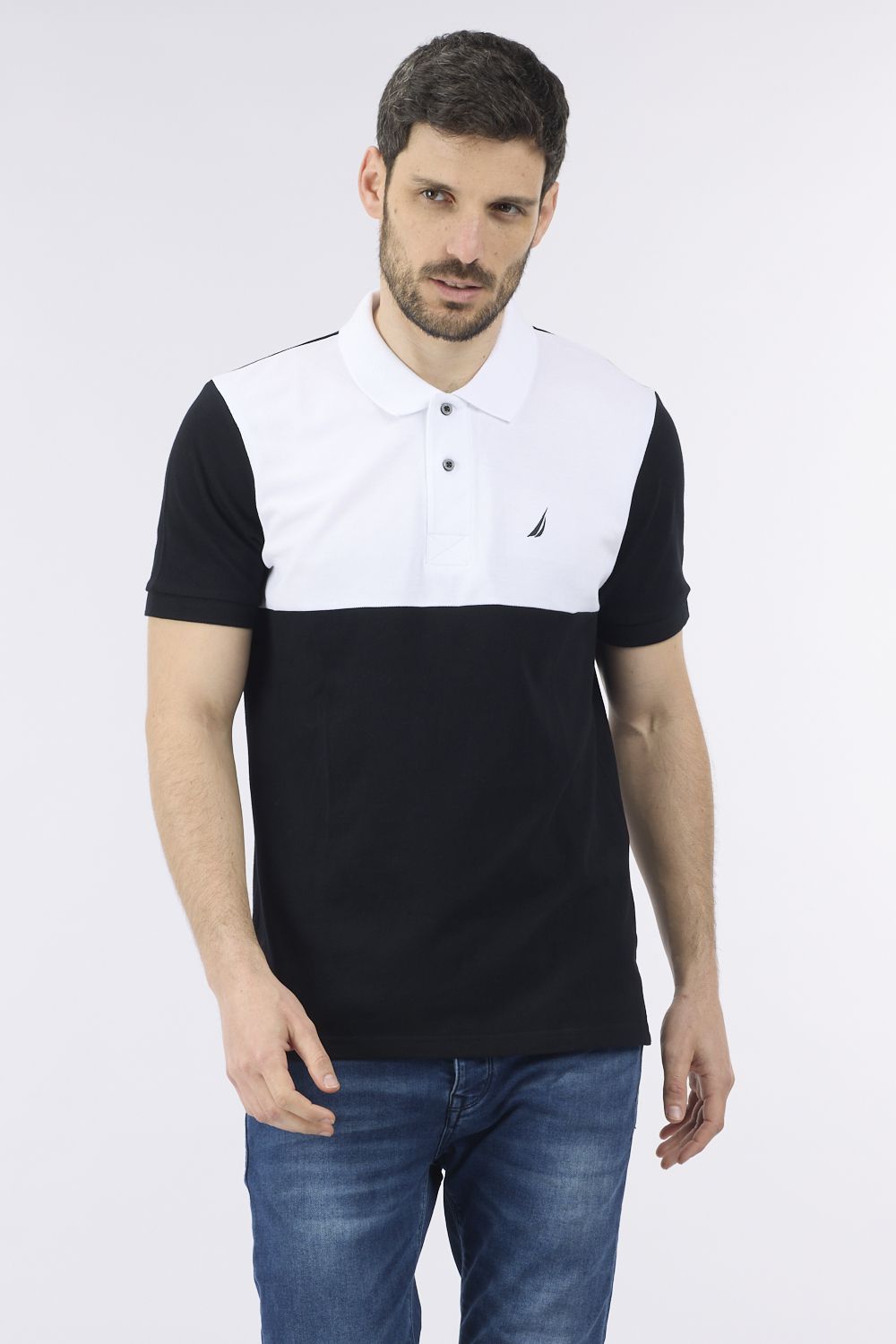 חולצת פולו לגבר עם לוגו נאוטיקה ”ין ויאנג”