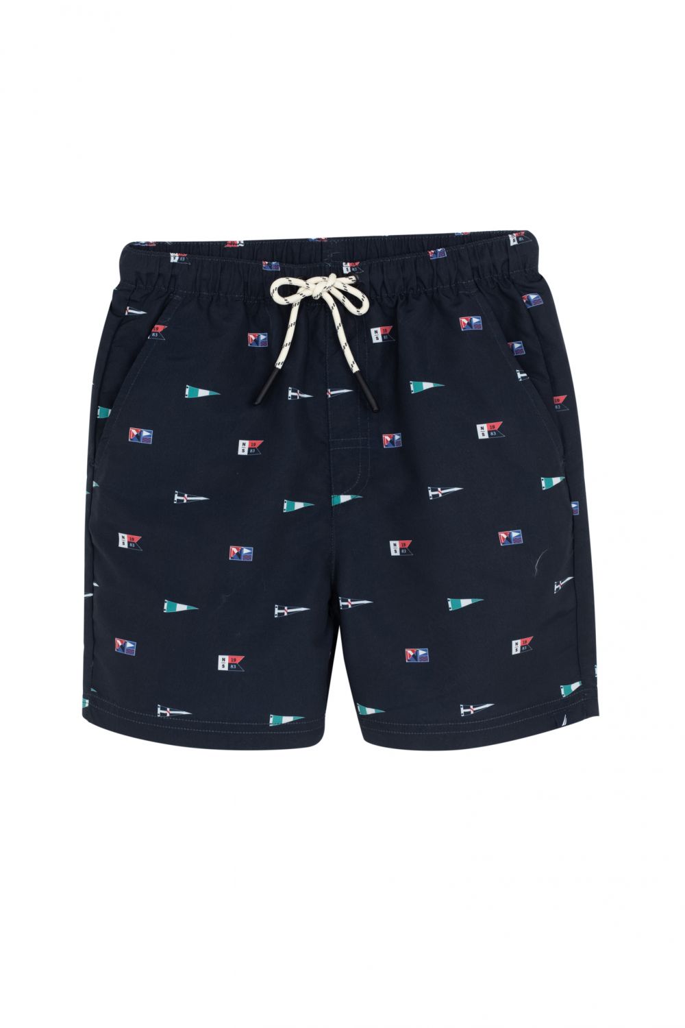 בגד ים בהדפס דגלונים לילדים (8-13)