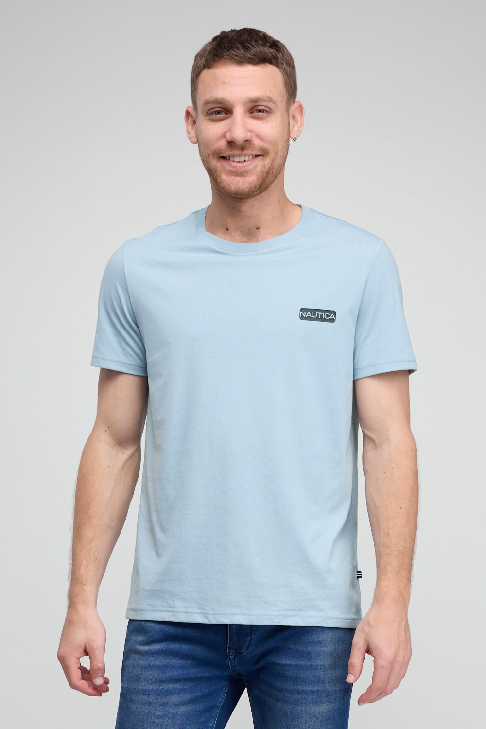 טי שירט קצרה עם הדפס Nautica לגברים