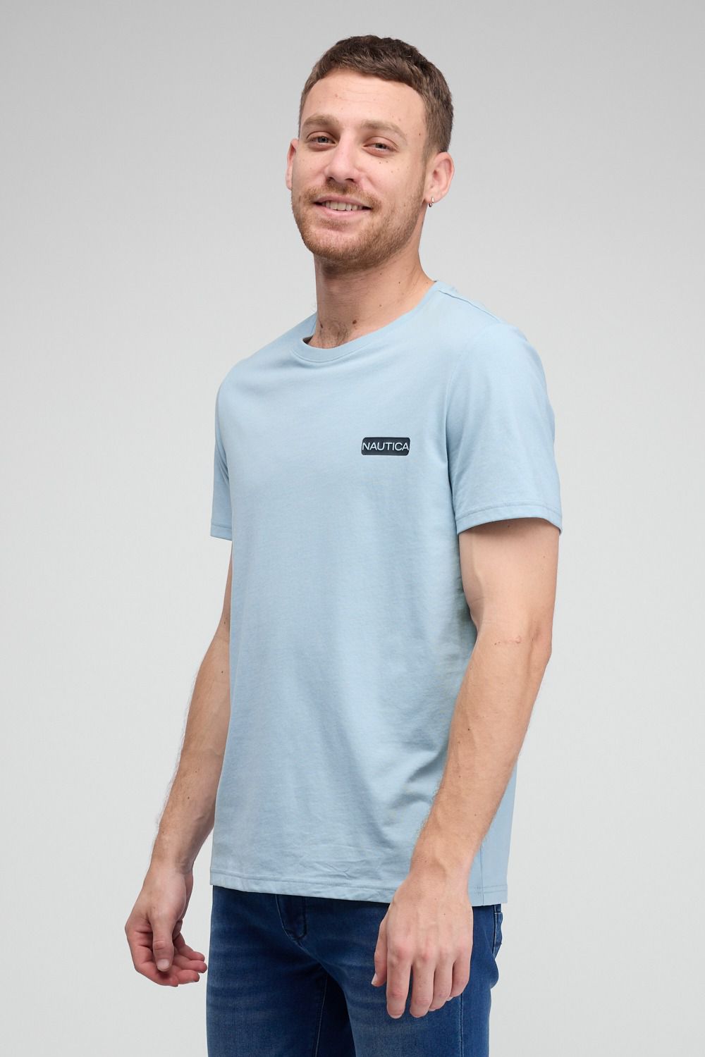 טי שירט קצרה עם הדפס Nautica לגברים