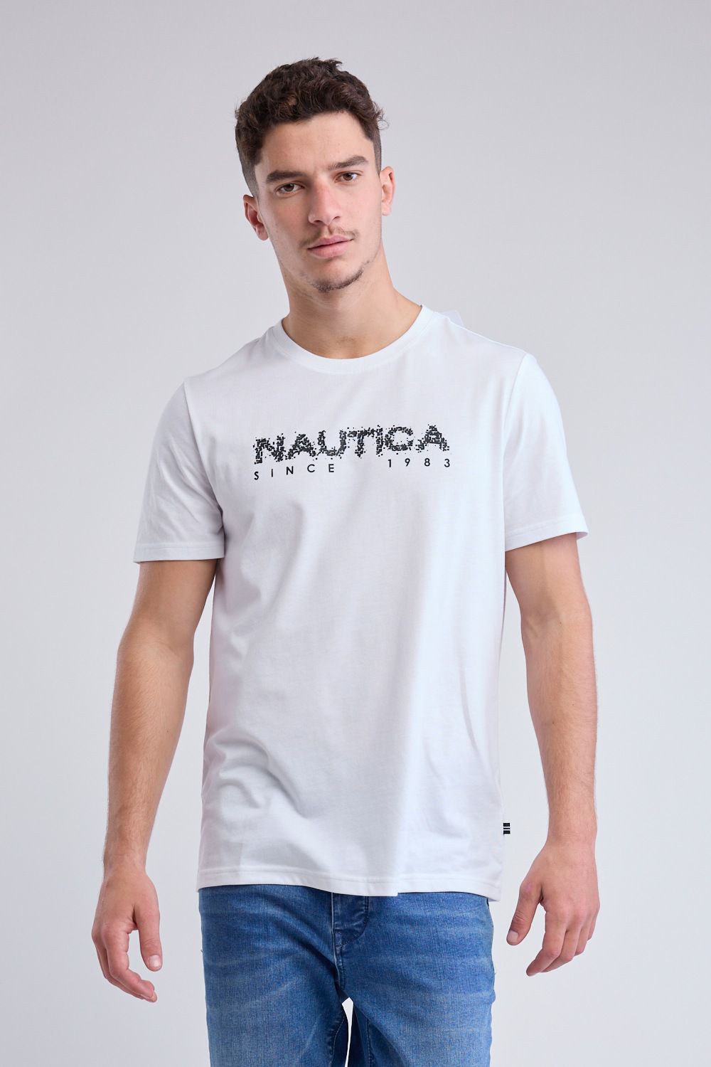 חולצת טי NAUTICA קצרה עם הדפס לגברים