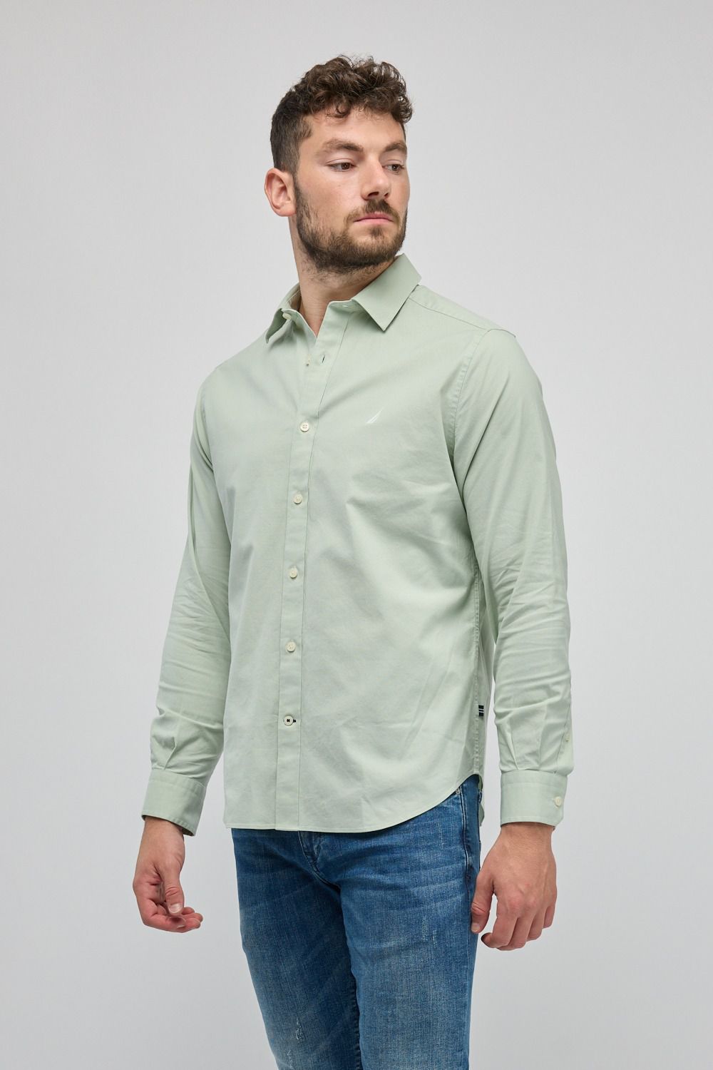 חולצה מכופתרת עם שרוולים ארוכים Nautica לגברים